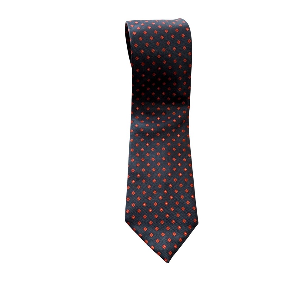 Chaps Ralph Lauren Mens Navy Blue Red Diamond Geometric Neck Tie Office Business